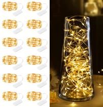 Luzes de Fada Minetom - 20 LEDs, 2m, Bateria - Pacote com 12