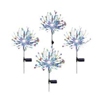 Luzes De Fada Solares À Prova d'Água Para Exterior, Lâmpadas LED Em Forma De Fogos De Artifício Para Luzes De Fada Solares À Prova d'Água Para Exterior, Lâmpadas LED Em Forma De Fogos De Artifício Para