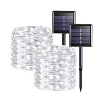 Luzes De Fada Solares Com 8 Modos LED Para Jardim Externo, Pátio E Natal