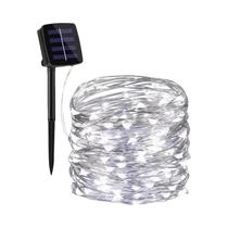 Luzes De Fada Solares Para Exterior Com 8 Modos, Lâmpada De Fio De Cobre Para Decoração De Jardim,