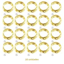 Luzes de Fadas de Fio de Cobre Prateado - 20 LEDs, 2m, a Bateria - Decoração de Festa