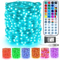 Luzes de fadas de Natal BrizLabs 66 pés 200 LED RGB com controle remoto Luzes de fadas de Natal BrizLabs 66 pés 200 LED RGB com controle remoto