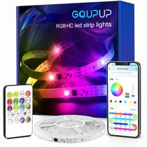 Luzes de faixa de LED GUPUP 5m RGB+IC Bluetooth para quarto