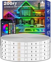 Luzes de faixa de LED para exteriores com 200 pés à prova d'água RGB IP68