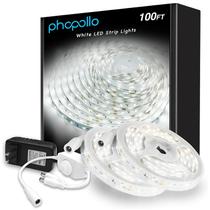 Luzes de faixa de LED phopollo 100 pés (2x50 pés) 6500K reguláveis