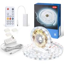 Luzes de faixa de LED WOBANE brancas reguláveis de 16,4 pés para quarto Luzes de faixa de LED WOBANE brancas reguláveis de 16,4 pés para quarto
