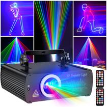 Luzes de Festa a Laser Ehaho DJ - Animação 3D RGB DMX512 20W