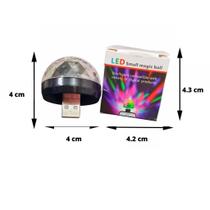 Luzes de festa usb mini bola de discoteca, luz colorida para carro, celular, notebook, TV Luzes de festa usb mini bola de discoteca, luz colorida para carro, celular, notebook, TV