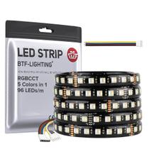 Luzes de fita LED BTF-LIGHTING RGBCCT 5050SMD 16,4 pés 96 LED/m