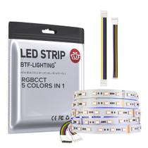 Luzes de fita LED BTF-LIGHTING RGBCCT 5050SMD RGBWW 16,4 pés