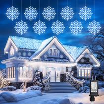 Luzes de floco de neve de Natal Brightown 23,6 pés 10 gotas 480 LED