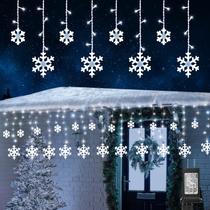 Luzes de floco de neve de Natal Jnaurb 10,66 pés 168 LED multicoloridas