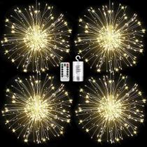 Luzes de fogo de artifício FOOING Copper Wire Star 120 LED 8 modos Luzes de fogo de artifício FOOING Copper Wire Star 120 LED 8 modos