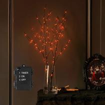 Luzes de galhos de árvore de Halloween LITBLOOM 80 cm 100 LED laranja