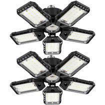 Luzes de garagem LED Aoretic 160W 16000LM 6500K, pacote com 2