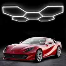 Luzes de garagem MODERN Hexagon 216W 25.920LM 6500K, pacote com 25