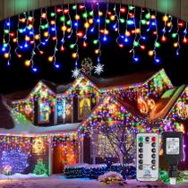 Luzes de gelo de Natal Yiylunneo 640 LED 20m, controle remoto multicolorido