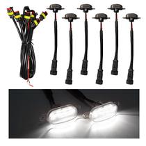 Luzes de grade de carro Dickno 6PCS LED âmbar brilhante F150 F250 F350