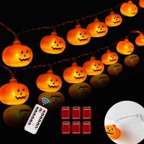 Luzes de Halloween Besitek 20m 40 LEDs Pumpkin String Battery