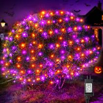 Luzes de Halloween BLCtec 360 LED 3m x 2m Malha roxa Laranja Luzes de Halloween BLCtec 360 LED 3m x 2m Malha roxa Laranja