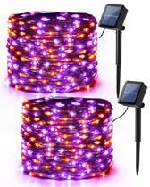 Luzes de Halloween Brizled 240 LED Solar Laranja e Roxo 78 pés