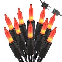 Luzes de Halloween Brizled, laranja incandescente de 21,3 pés e 100 quilates Luzes de Halloween Brizled, laranja incandescente de 21,3 pés e 100 quilates
