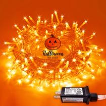 Luzes de Halloween JMEXSUSS 20m 200 LED Orange String Lights