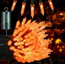 Luzes de Halloween Joomer 10m 100 LED laranja operadas por bateria