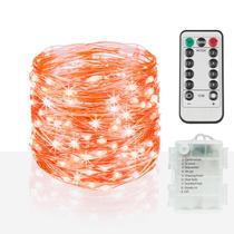 Luzes de Halloween suddus 33 pés 100 LED laranja operadas por bateria