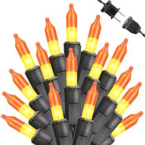 Luzes de Halloween Toodour Candy Corn 25 pés 100 lâmpadas 25 m