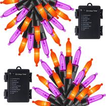 Luzes de Halloween WATERGLIDE 50 LED 16 pés e 8 modos, pacote com 2 Luzes de Halloween WATERGLIDE 50 LED 16 pés e 8 modos, pacote com 2