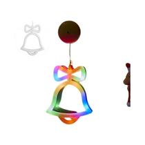 Luzes De Janela E Parede Alimentadas Por Bateria Em Forma De Floco De Neve, Sino De Natal E Meia Com