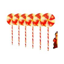 Luzes De Jardim LED Solares Em Forma De Doce Vermelhas E Brancas 5pcs Decorações Festivas De Natal Luzes De Jardim LED Solares Em Forma De Doce Vermelhas E Brancas 5pcs Decorações Festivas De Natal