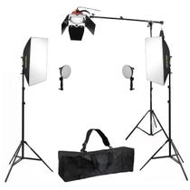 Luzes de LED - Softboxes + Iluminador Led Tocha e Tripés