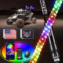 Luzes de LED Whip Nilight - 2 Peças de 60cm RGB com Função de Freio, Stop e Seta Luzes de LED Whip Nilight - 2 Peças de 60cm RGB com Função de Freio, Stop e Seta