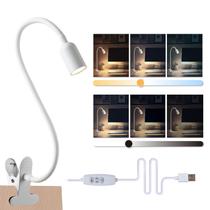Luzes de leitura LED DAMI Clip on Spotlight Lamp USB 3W 300lm