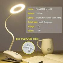 Luzes de livros, luz tricromática, luz LED flexível, clipe d