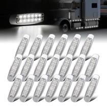 Luzes de marcação lateral LEDVillage de 6,4 polegadas brancas 12V DC (x20) Luzes de marcação lateral LEDVillage de 6,4 polegadas brancas 12V DC (x20)