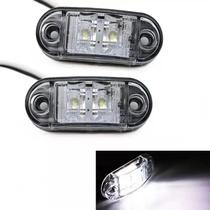 Luzes De Marcador Lateral LED Brancas 2 Peças Para Carro, Trailer, Caminhão, Luz De Advertência