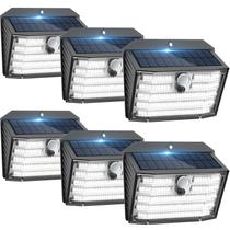 Luzes de movimento solar CLAONER, pacote com 6, IP65, impermeável, 3 modos