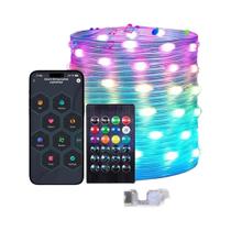 Luzes De Natal À Prova d'Água De 20M Com Controle Por APP, Sincronização Musical, 12 Modos, Luzes De Natal À Prova d'Água De 20M Com Controle Por APP, Sincronização Musical, 12 Modos,
