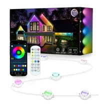 Luzes De Natal Bluetooth RGB À Prova d'Água Para Exterior Com Sincronização Musical E Temporizador