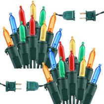 Luzes de Natal Brizled, pacote com 2, 20 m, 100 LED, multicolorido, 120V