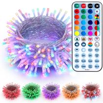Luzes de Natal Brizled RGB 66 pés 200 LED com controle remoto à prova d'água