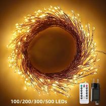 Luzes De Natal Com 300 a 500 LEDs Em Fio De Cobre Para Decoração De Árvores E Jardins, Iluminação De Luzes De Natal Com 300 a 500 LEDs Em Fio De Cobre Para Decoração De Árvores E Jardins, Iluminação De