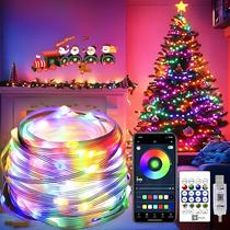 Luzes De Natal Decorativas Com Controle Remoto Bluetooth, USB, À Prova d'Água, Sincronização