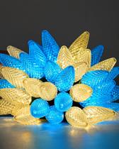 Luzes de Natal DEWENWILS C9 LED 10m 50 lâmpadas azuis e brancas