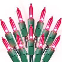 Luzes de Natal Dirnun 100 rosa 6 m incandescentes UL 120V