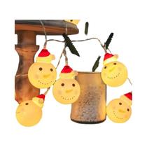 Luzes De Natal Em Cordão De 1,5M Com 10 LEDs De Papai Noel, Alimentadas Por Bateria, Decoração Para Luzes De Natal Em Cordão De 1,5M Com 10 LEDs De Papai Noel, Alimentadas Por Bateria, Decoração Para