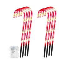 Luzes De Natal Em Forma De Bastão De Doces LED À Prova d'Água, Alimentadas Por Bateria, Marcadores